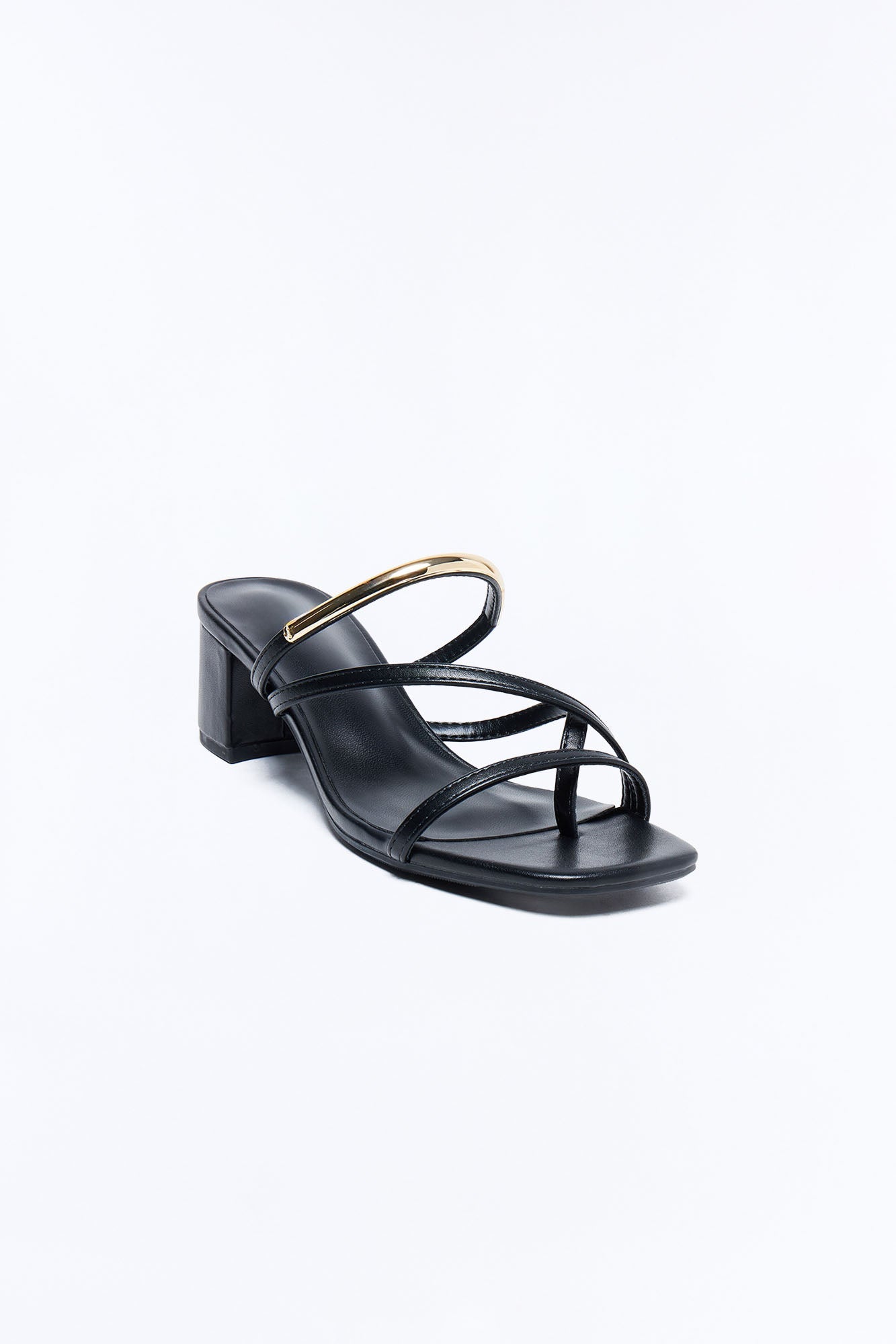Livia Block Heel Mules - Black