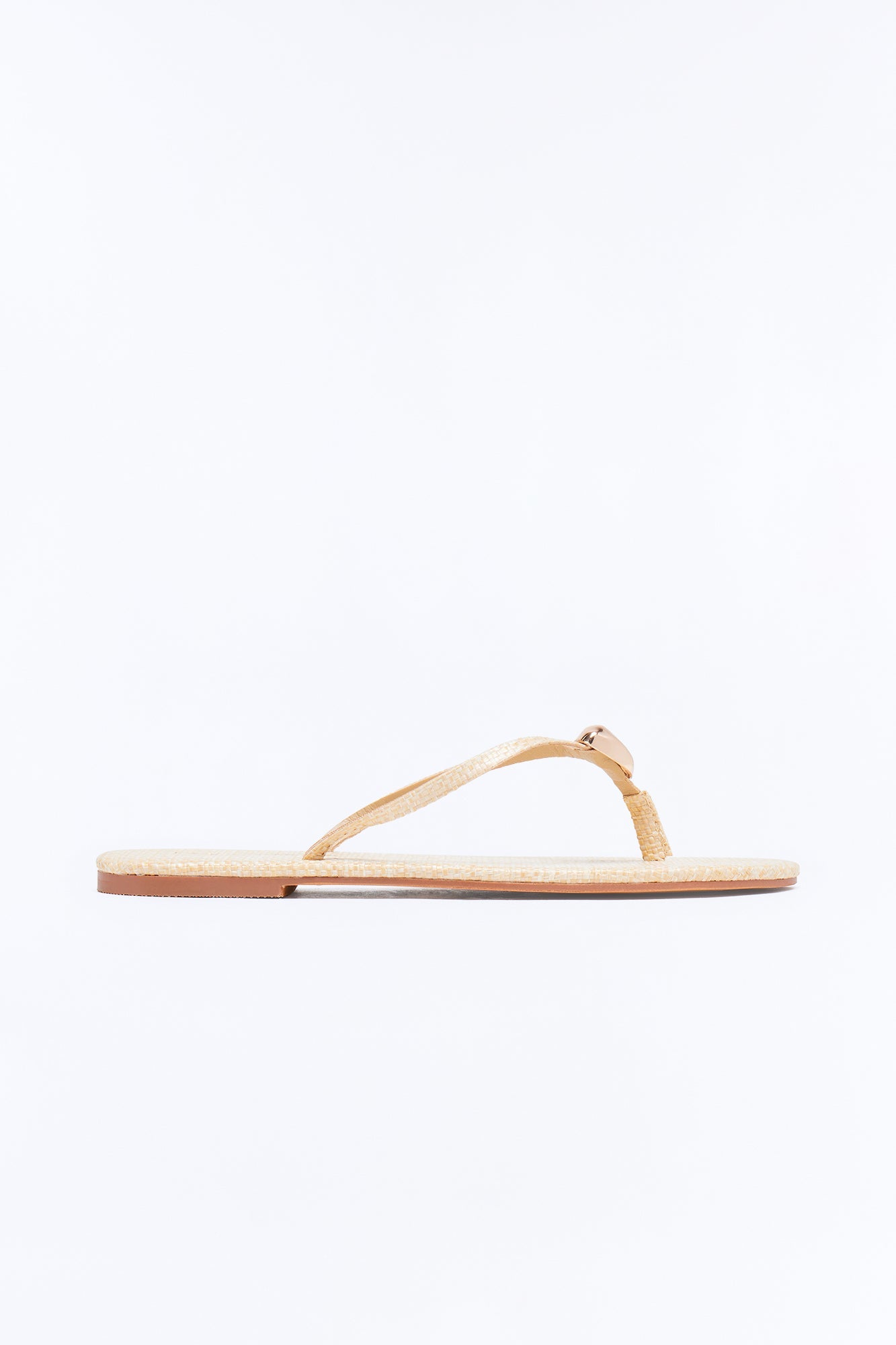 Pina Colada Hardware Flip Flops - Natural