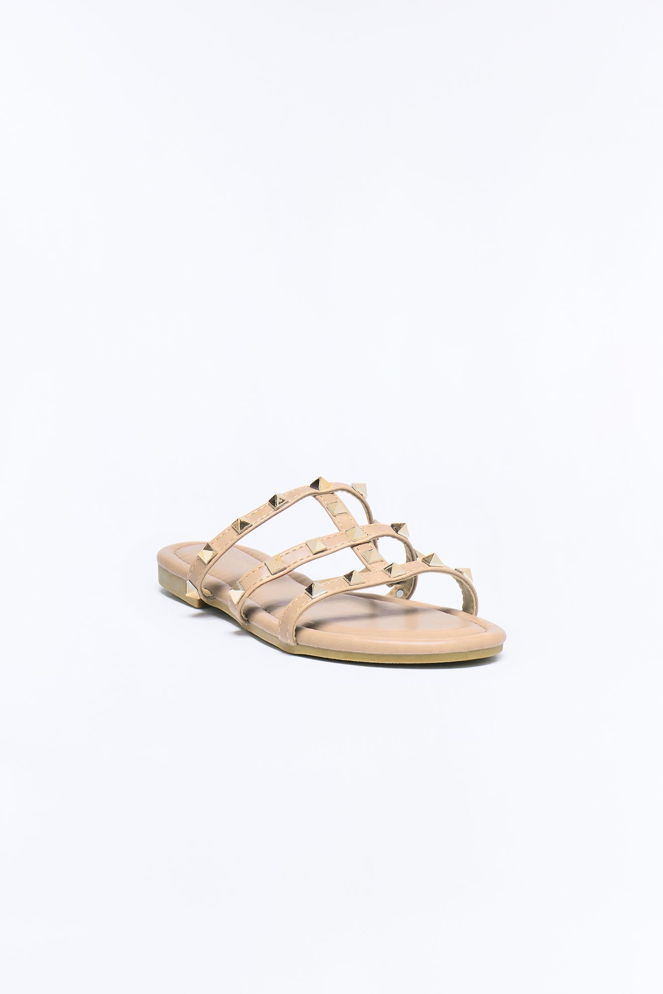 Cambria Studded Sandals - Beige