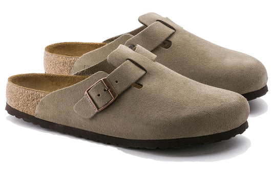 Birkenstock Boston Soft Footbed Suede Wide 'Taupe' 0560771