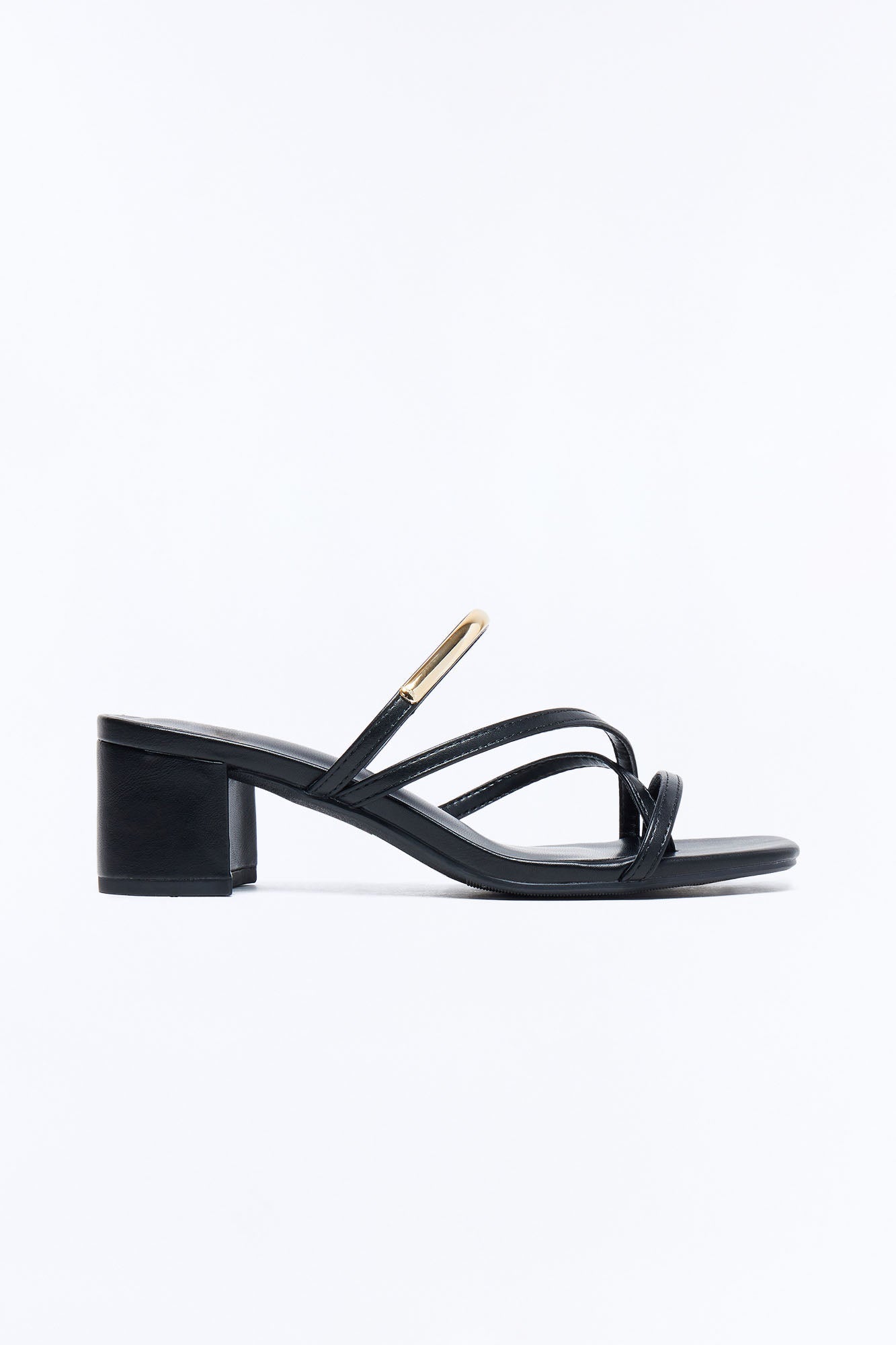 Livia Block Heel Mules - Black