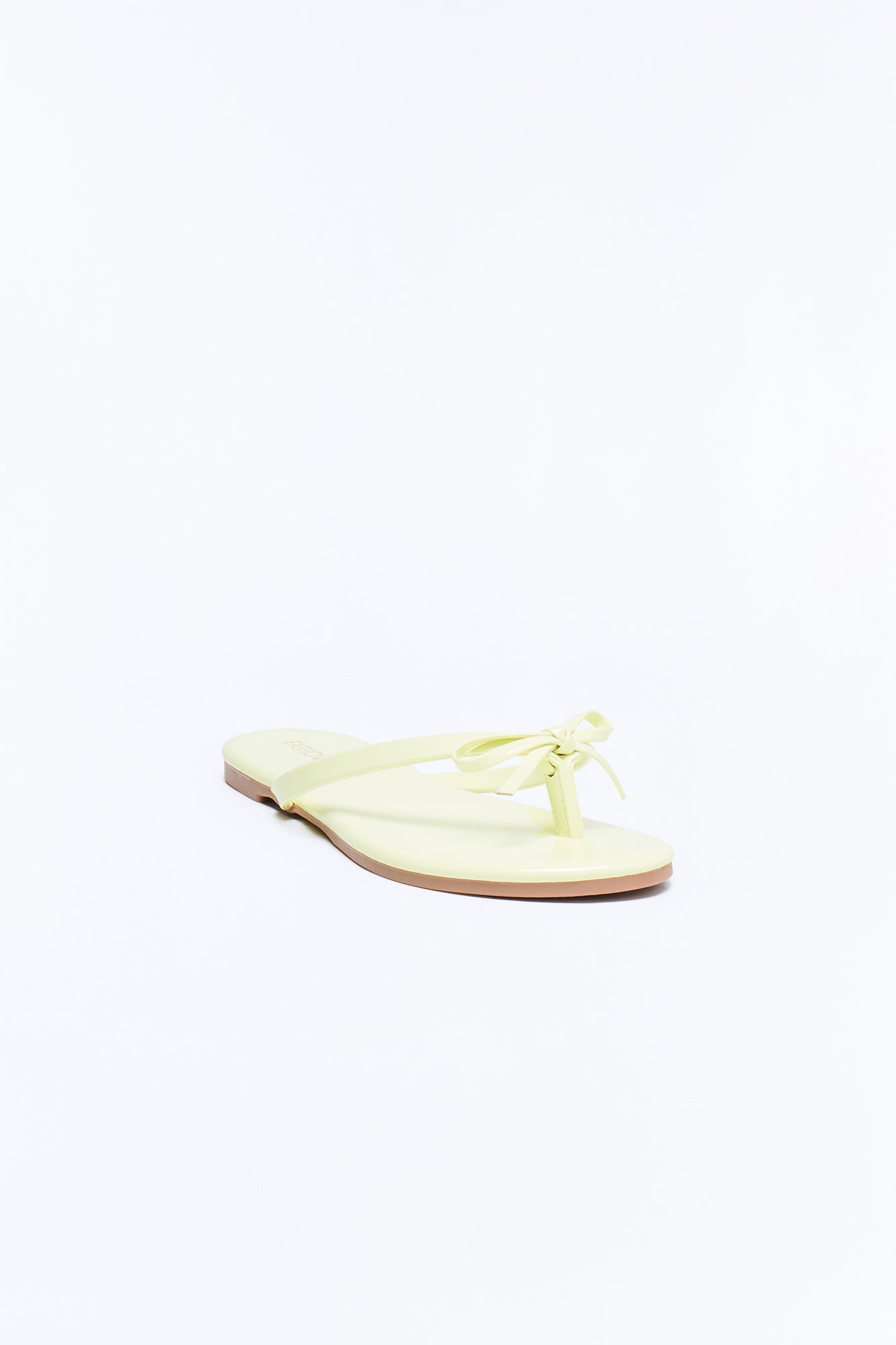 Coral Bow Flip Flops - Yellow