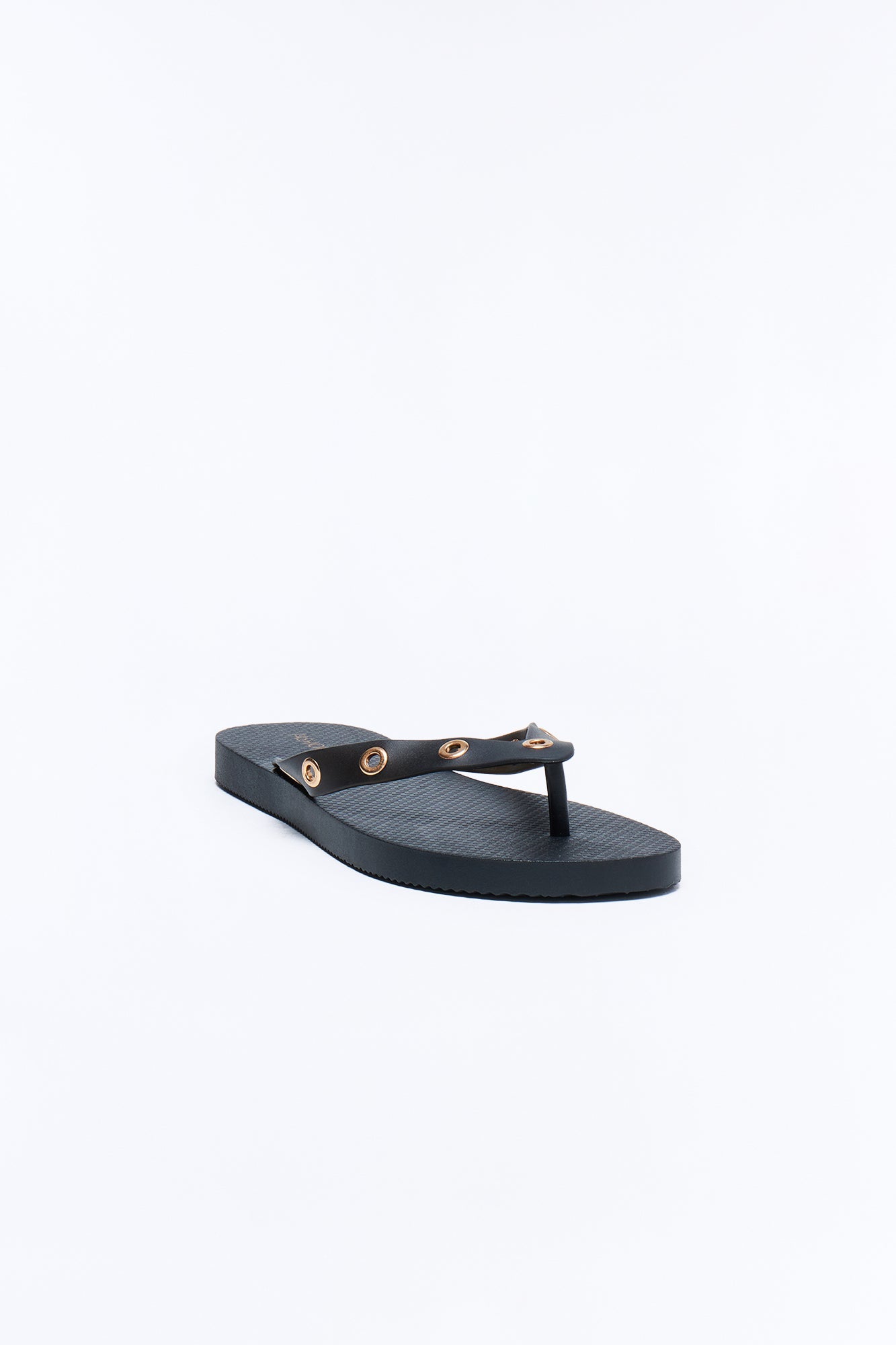 Myle Grommet Flip Flops - Black