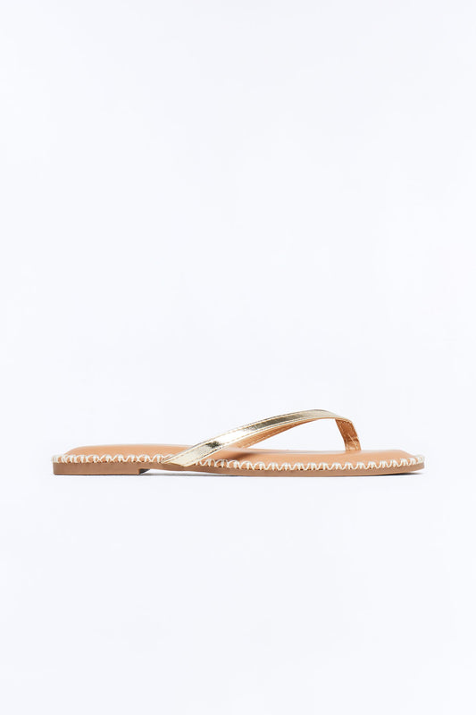 Kassidy Flip Flops - Gold