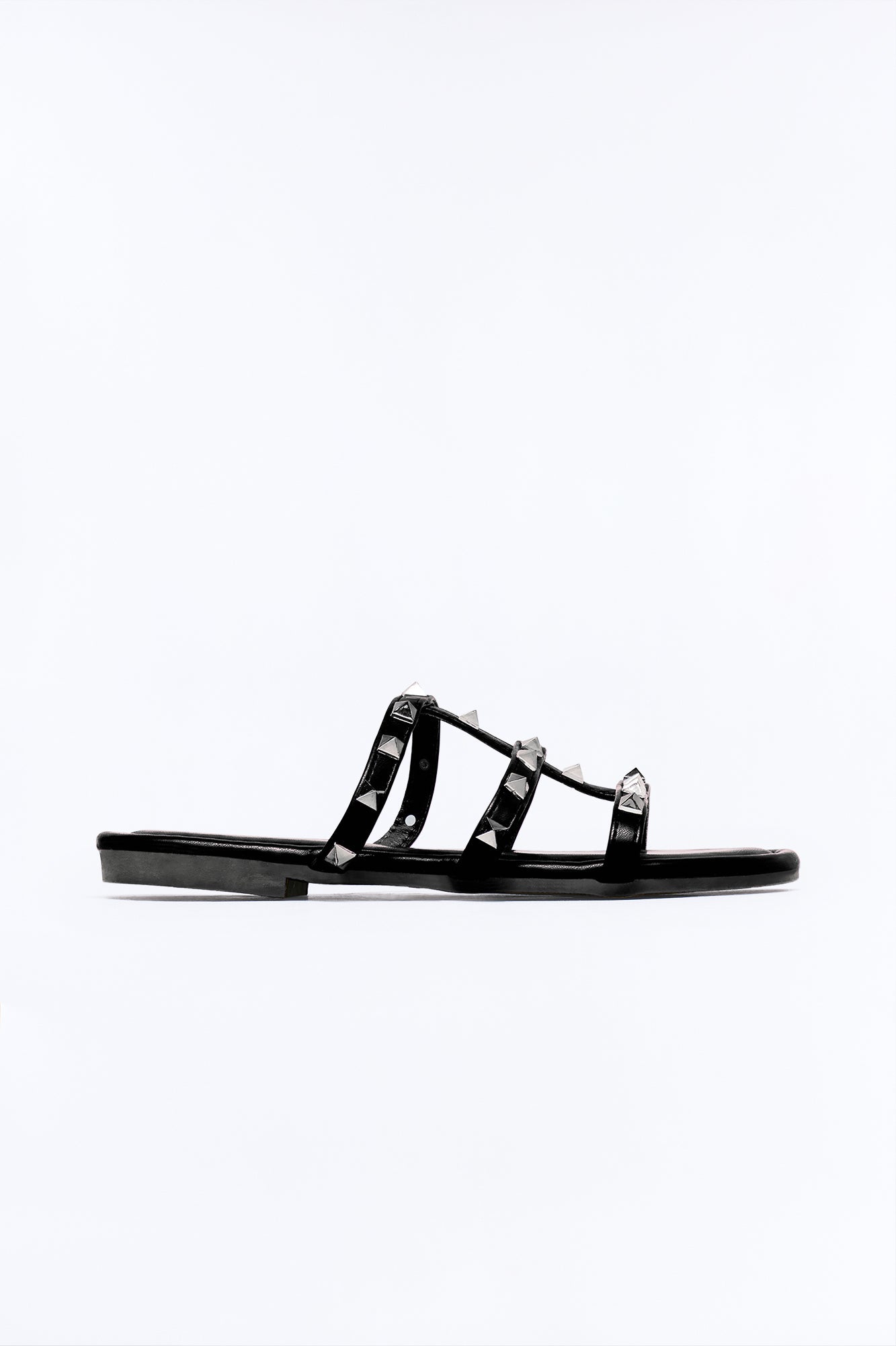 Cambria Studded Sandals - Black