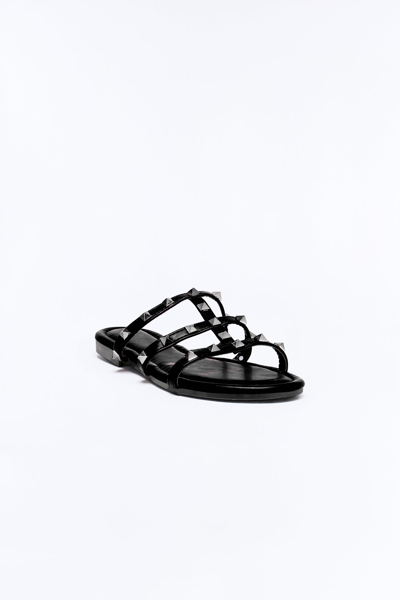 Cambria Studded Sandals - Black