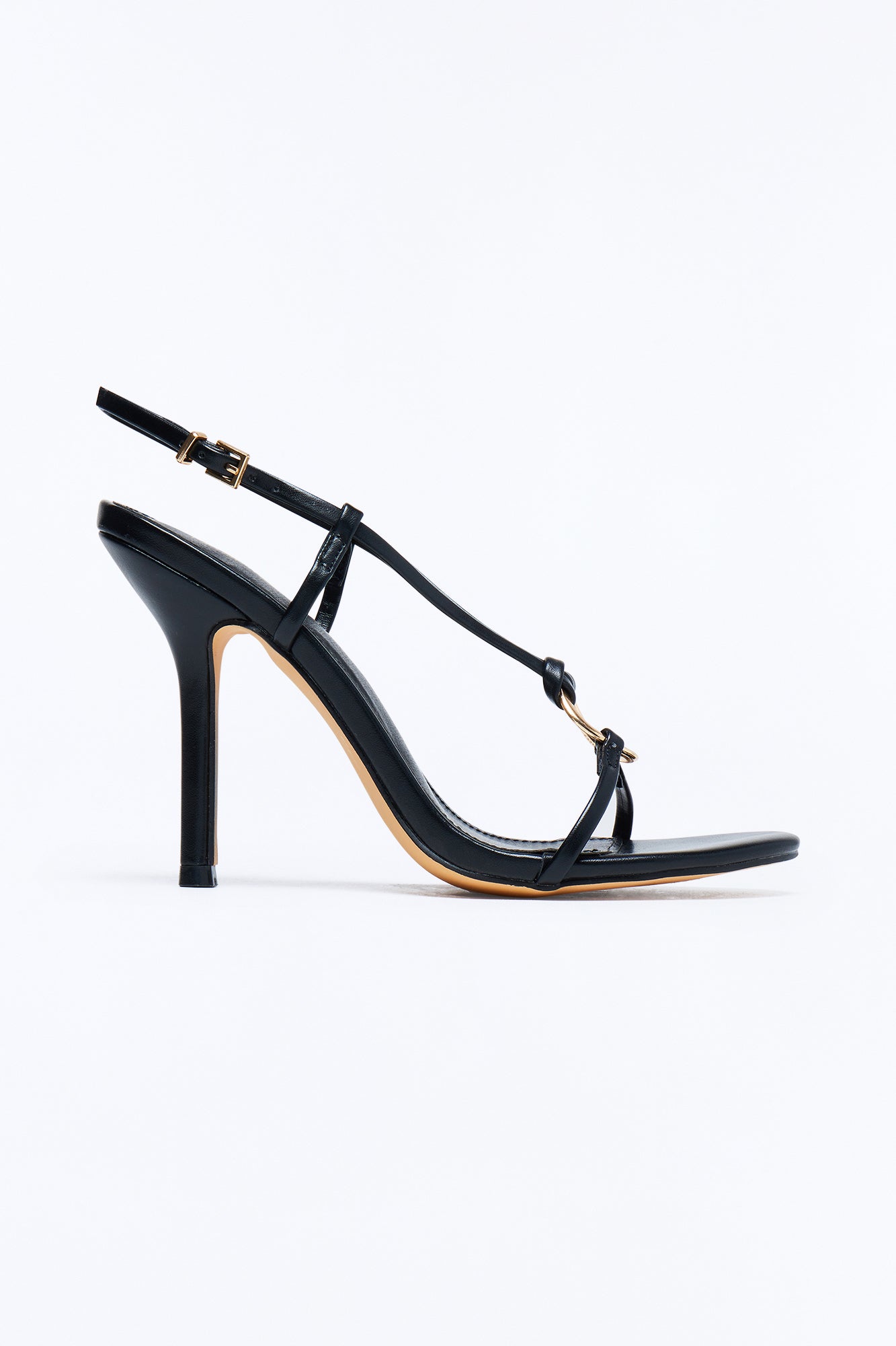 Levine Hardware Slingback Stiletto Heels - Black
