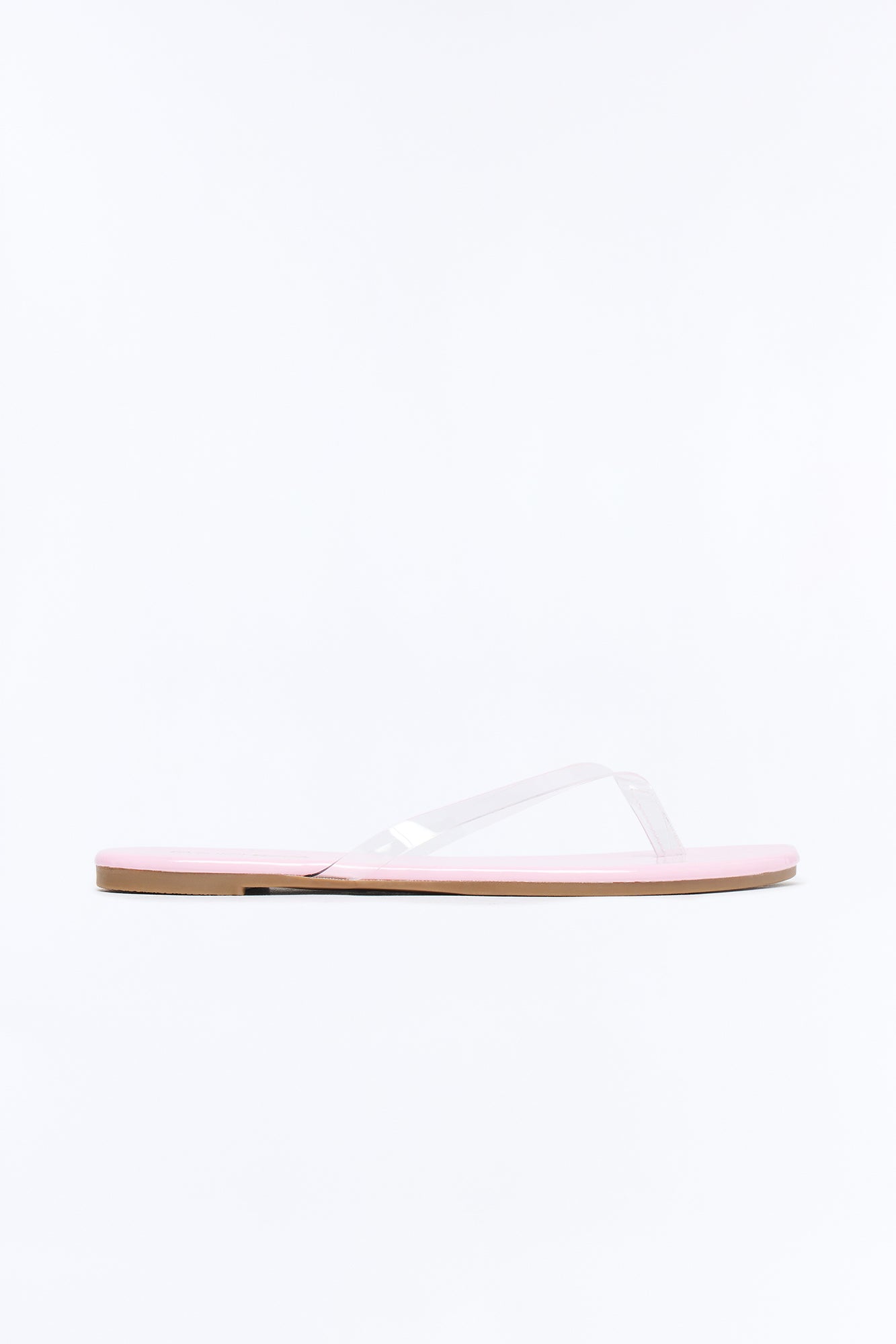 Papaya Clear Strap Flip Flops - Pink