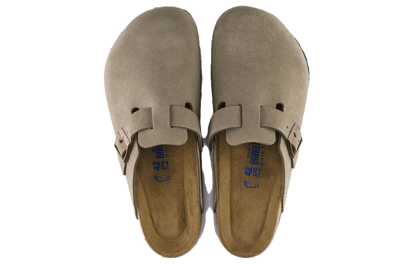 Birkenstock Boston Soft Footbed Suede Wide 'Taupe' 0560771
