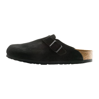 Birkenstock Boston Soft Footbed Suede 'Black' 0660471