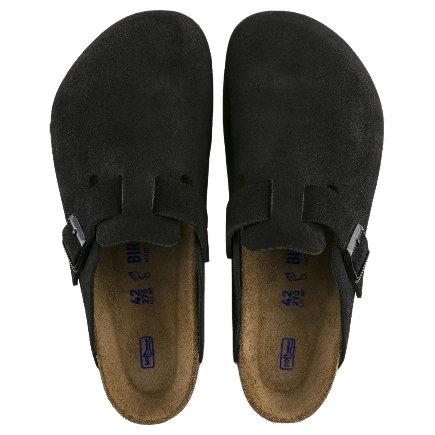 Birkenstock Boston Soft Footbed Suede 'Black' 0660471
