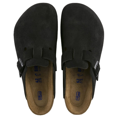 Birkenstock Boston Soft Footbed Suede 'Black' 0660471