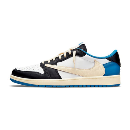 Air Jordan 1 Low x Fragment Design x Travis Scott 'Sail Black Military Blue' DM7866-140